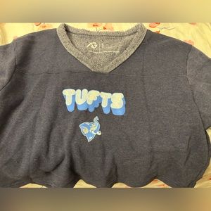 Brand new tufts sweatshirt crop top size med